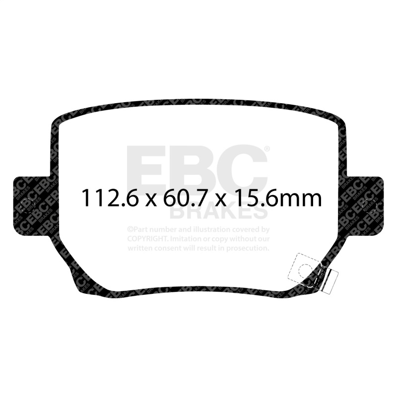EBC 2020+ Tesla Model Y Electric Performance Bluestuff Rear Brake Pads - Image 2