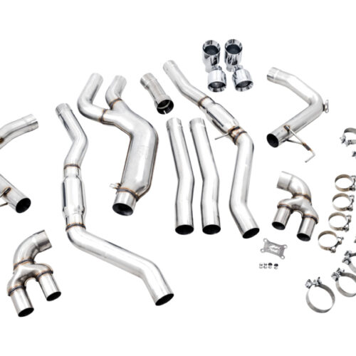 AWE Tuning Track Edition Exhaust - Quad Chrome Silver Tips for 2019+ BMW M340i (G20) - Image 9