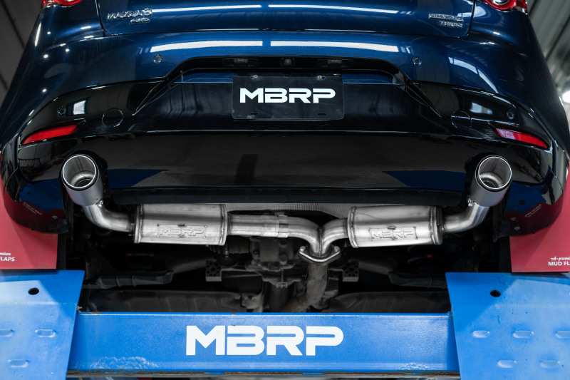 MBRP 19-23 Mazda 3 Hatchback T304SS 2.5in Axle-Back, Dual Rear Exit w/Carbon Fiber Tips - Image 3