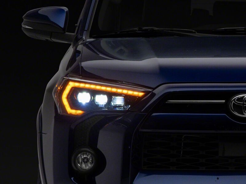 Raxiom for 2014-2024 Toyota 4Runner CXR Series LED Headlights with Amber DRL- Black Housing- Clear Lens