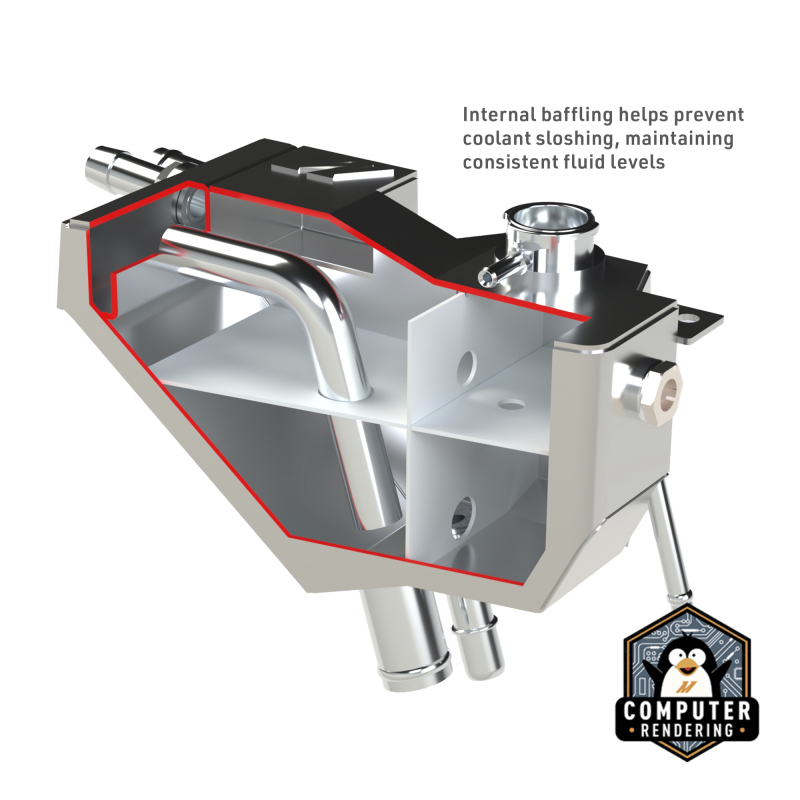 Mishimoto 11+ Ford 6.7L Powerstroke Secondary Expansion Tank - Micro-Wrinkle Black - Image 5