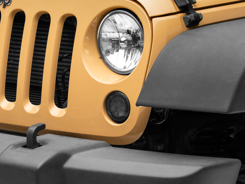Raxiom for 2007-2018 Jeep Wrangler JK Axial Series LED Turn Signals w/ Halo (Smoked)