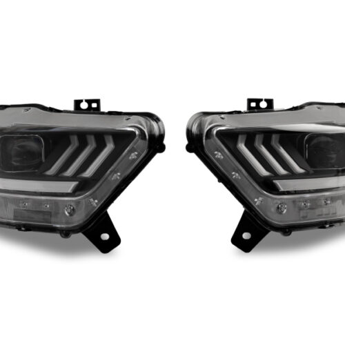 Raxiom for 2015-2017 Ford Mustang GT350 GT500 LED Projector Headlights- Black Housing (Clear Lens) - Image 4