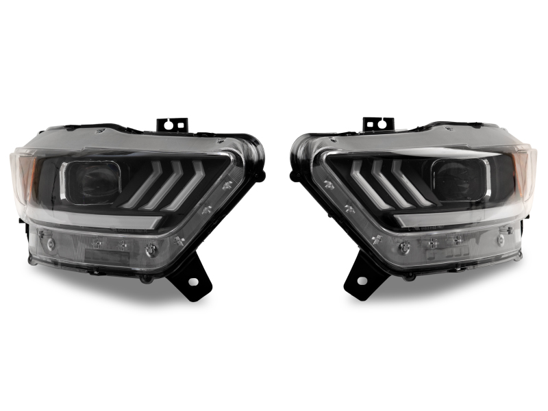 Raxiom for 2015-2017 Ford Mustang GT350 GT500 LED Projector Headlights- Black Housing (Clear Lens) - Image 4