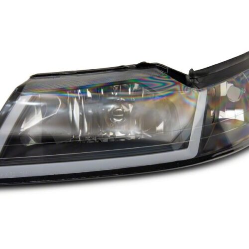 Raxiom for 1999-2004 Ford Mustang Axial Series Headlights w/ Sequential LED Bar- Black Housing (Clear Lens) - Image 4