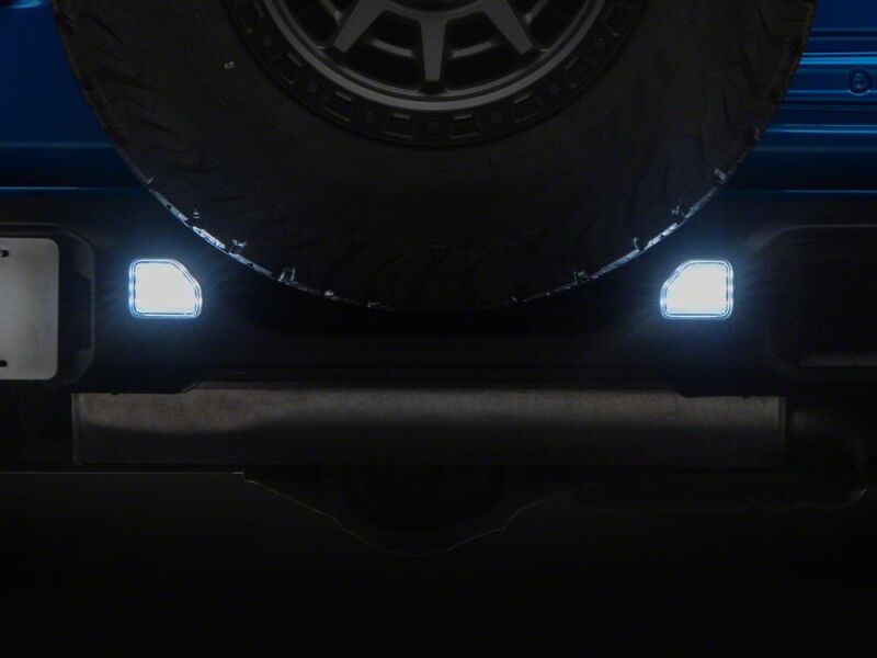 Raxiom for 2018-2026 Jeep Wrangler JL Clear LED Rear Bumper Reflector Lights- White LED