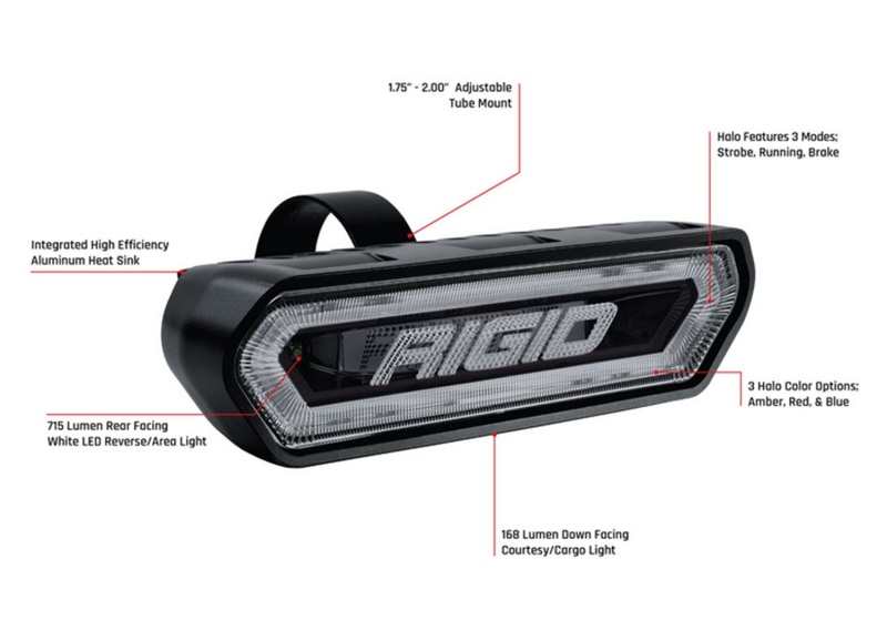 Rigid Industries Chase Tail Light Kit w/ Mounting Bracket - Red - Image 8