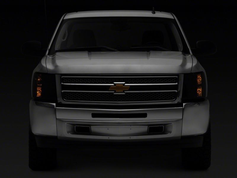 Raxiom for 2007-2014 Chevrolet Silverado 1500 HD Axial OEM Rep Headlights- Chrome Housing- Smoked Lens - Image 9