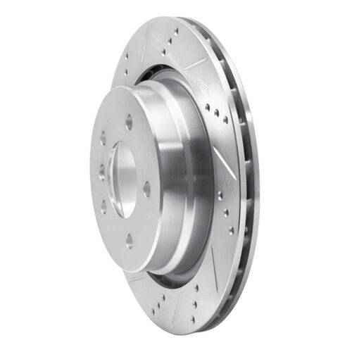 Alternative view of R1 Concepts for 95-99 BMW M3 E36 Right Rear Drilled & Slotted Silver Brake Rotor