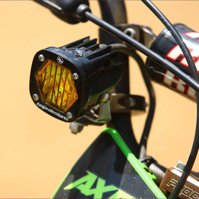 Baja Designs S1 Wide Cornering Electric Start Pit Bike LED Light - Amber - Image 2