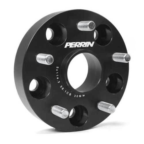 PERRIN Subaru 30mm Wheel Spacers 5x114.3 BP w/56mm Hub - Black - Image 10