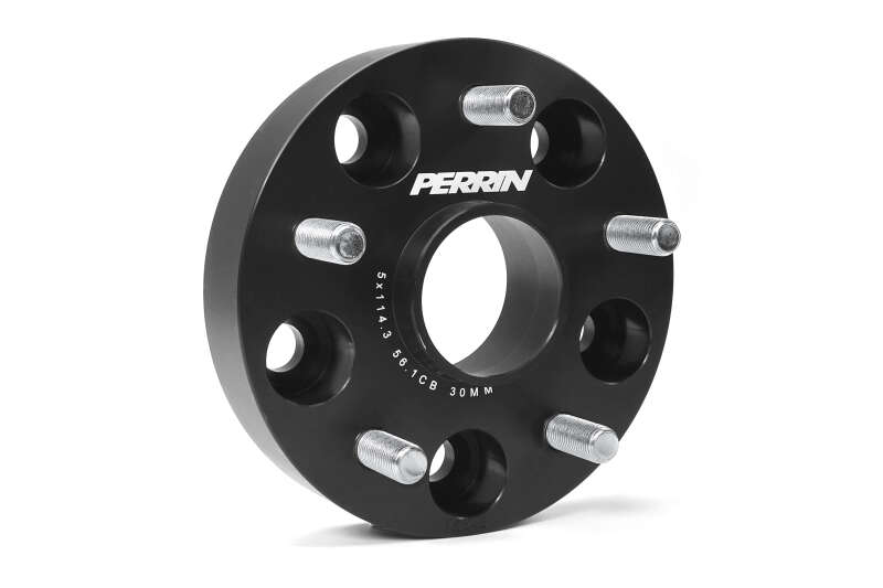 PERRIN Subaru 30mm Wheel Spacers 5x114.3 BP w/56mm Hub - Black - Image 10
