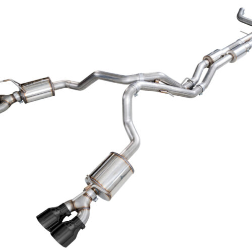 AWE Tuning Exhaust System w/ 5in Diamond Blk Tips for 2021+ Cadillac Escalade 6.2L 0FG Dual Exit
