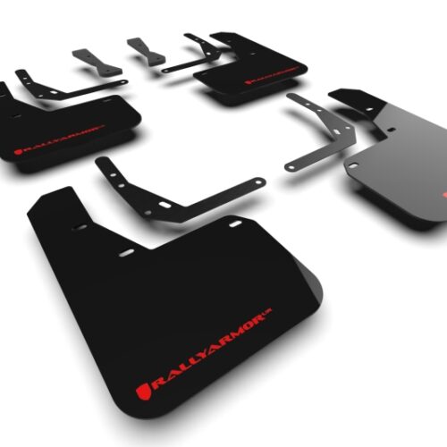Rally Armor 24-26 Hyundai Kona N Line Black UR Mud Flap - Red Logo