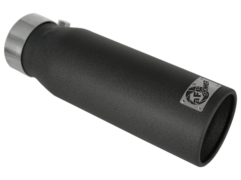 aFe Power MACHForce XP Exhausts Tips SS-304 EXH Tip 3in x 4Out x 12L Bolt-On (blk) - Image 3