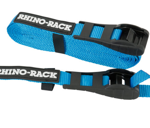 Alternative view of Rhino-Rack Rapid Tie Down Straps w/Buckle Protector - 4.5m/15ft - Pair - Red