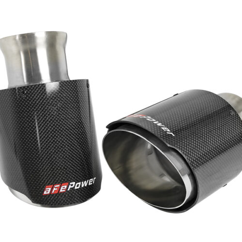 aFe Power MACH Force-XP 4-1/2in Carbon Fiber OE Replacement Exhaust Tips - 15-19 Dodge Charger/Hellcat - Image 3
