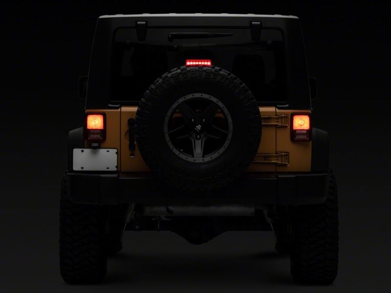 Raxiom for 2007-2018 Jeep Wrangler JK Axial Series Hyper Flash LED Third Brake Light- Red - Image 4