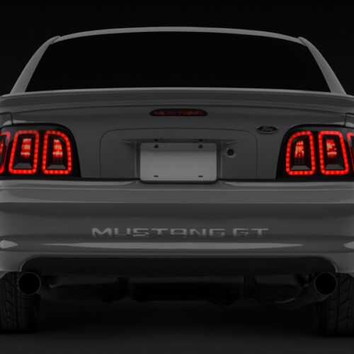 Alternative view of Raxiom for 1996-1998 Ford Mustang Icon LED Tail Lights- Black Housing (Smoked Lens)