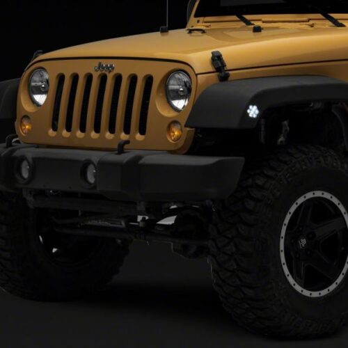 Raxiom for 2007-2018 Jeep Wrangler JK Axial Series White LED Side Marker Lights- Smoked - Image 6
