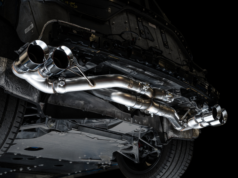 AWE Tuning Track Edition Exhaust - Quad Chrome Silver Tips for 2020 Chevrolet Corvette (C8) - Image 9