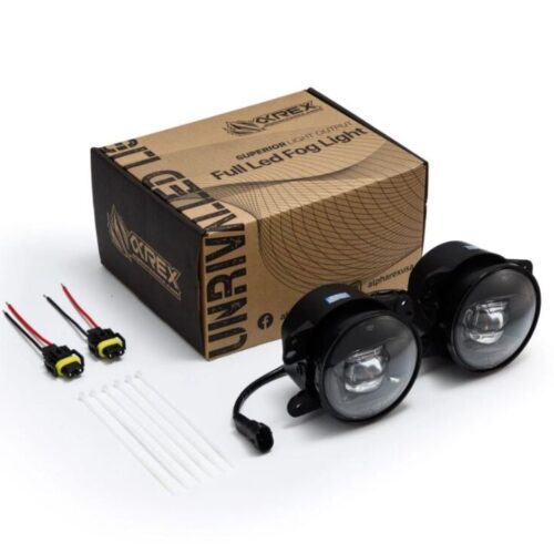 Alternative view of AlphaRex Universal Chrysler/Dodge/Hummer/Jeep DoubleTap Dual Color LED Proj Fog Lights - White/Amber