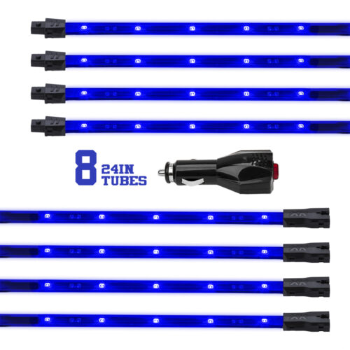 Alternative view of XK Glow Tube Single Color Underglow LED Accent Light Car/Truck Kit Blue - 8x24In