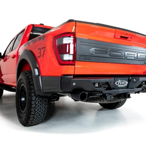 Addictive Desert Designs for 2022+ Ford Raptor Stealth Fighter R Bumper w/ 2 Cube Lights - Hammer Black