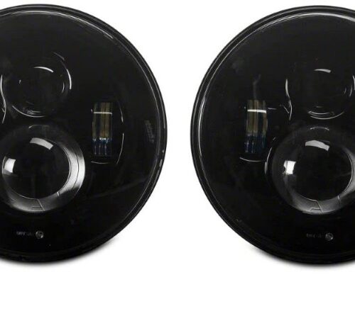 Alternative view of Raxiom for 1997-2018 Jeep Wrangler TJ/JK Axial Series LED Daymaker Headlights- Black Housing (Clear Lens)