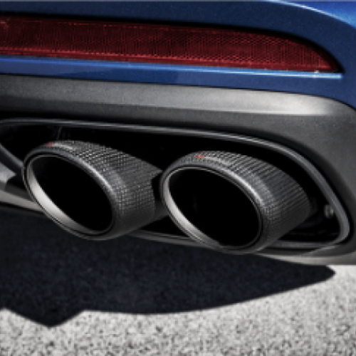 Alternative view of Akrapovic Tail Pipe Set (Carbon) for 17-18 Porsche Panamera Turbo