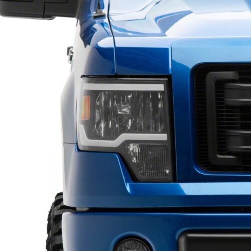 Raxiom for 2009-2014 Ford F-150 Axial Series Headlight w/ SEQL LED Bar- Black Housing (Clear Lens) - Image 9
