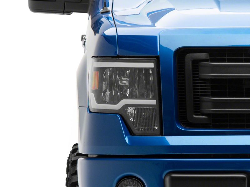 Raxiom for 2009-2014 Ford F-150 Axial Series Headlight w/ SEQL LED Bar- Black Housing (Clear Lens) - Image 9