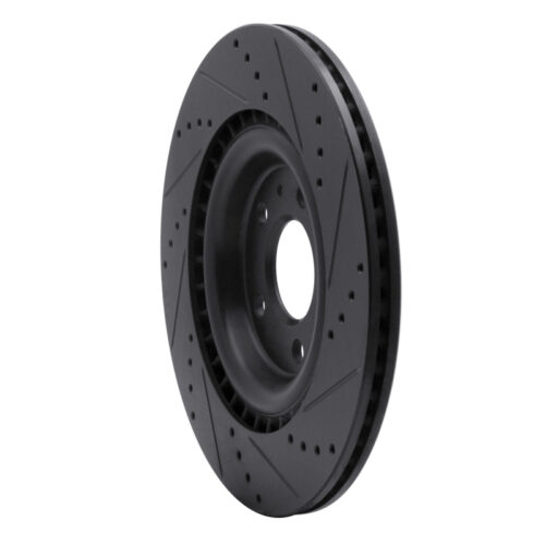 DFC 08-25 Audi A6 ALLROAD Rear Left Drilled & Slotted Black Brake Rotor - Image 4