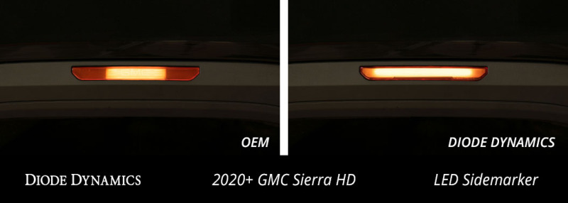 Diode Dynamics 20-21 Sierra 2500/3500 HD LED Sequential Sidemarkers Smoked Set - Image 3