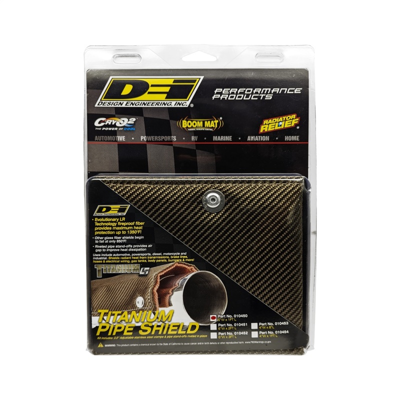 DEI Pipe Shield w/Stainless Steel Clamps - 6in x 12in - Titanium - Image 4