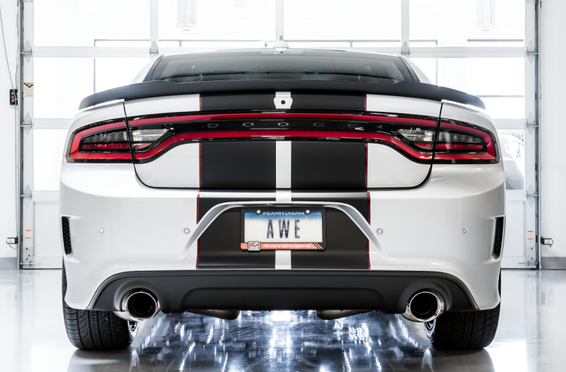 AWE Tuning Track Edition Exhaust - Chrome Silver Tips for 2015+ Dodge Charger 6.4L/6.2L Supercharged - Image 3