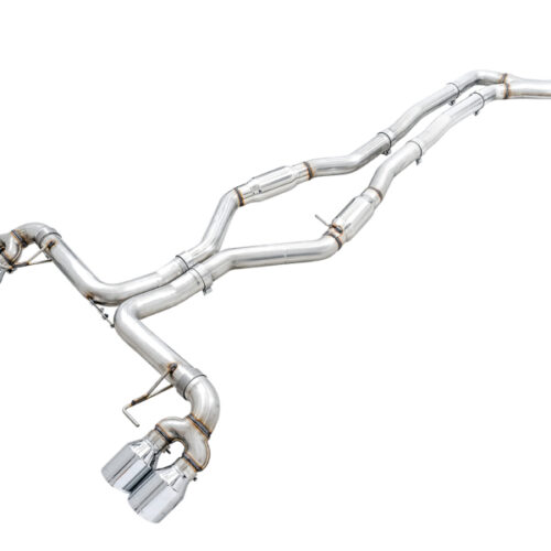 AWE Tuning Track Edition Exhaust - Quad Chrome Silver Tips for 2019+ BMW M340i (G20)