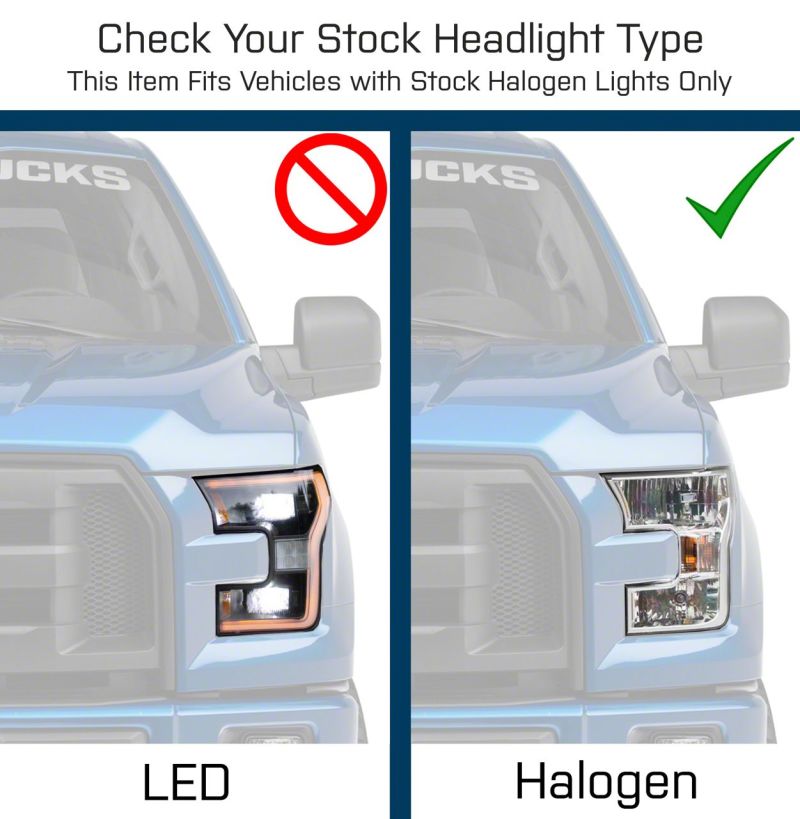 Raxiom for 2015-2017 Ford F-150 Axial OEM Style Rep Headlights- Chrome Housing (Clear Lens) - Image 3