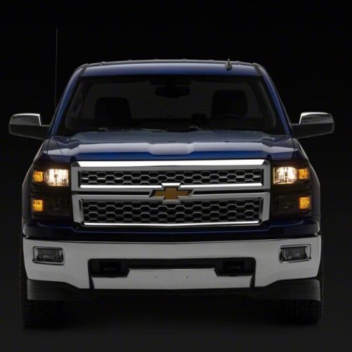 Raxiom for 2014-2015 Chevrolet Silverado 1500 OE Style Headlights/ Black Trim- Black - Clear Lens - Image 8