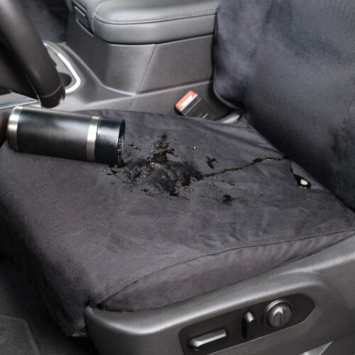 Covercraft 2024+ Ford Ranger SuperCrew Carhartt Super Dux SeatSaver Cust Front Row Seat Covers - Blk - Image 6