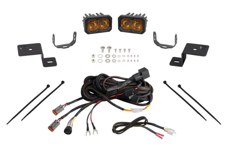 Diode Dynamics 21-22 Ford F-150 SSC2 Stage Series Backlit Ditch Light Kit - Sport Yellow Combo - Image 7