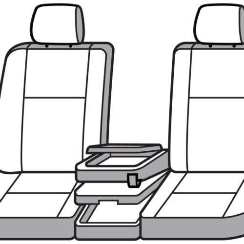 Alternative view of Covercraft 19-24 Chevrolet Silverado Polycotton SeatSaver Custom Front Row Seat Covers - Charcoal