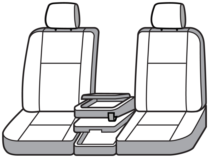 Covercraft 19-24 Chevrolet Silverado Polycotton SeatSaver Custom Front Row Seat Covers - Charcoal - Image 2