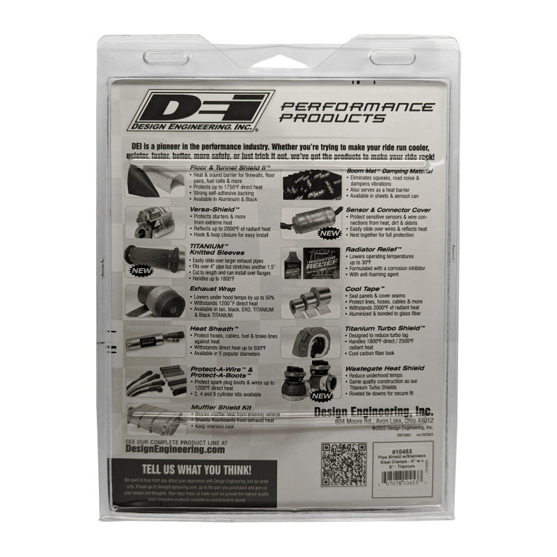 DEI Pipe Shield w/Stainless Steel Clamps - 4in x 8in - Titanium - Image 5