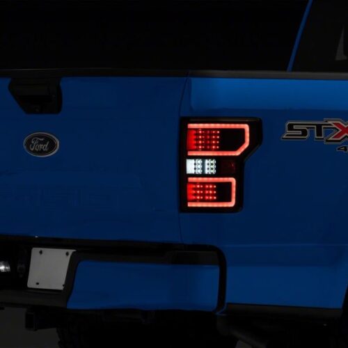 Raxiom for 2018-2020 Ford F-150 Axial Series LED Tail Lights w/ SEQL Turn Signals- Blk Housing (Clear Lens) - Image 3