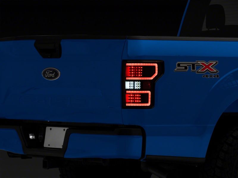 Raxiom for 2018-2020 Ford F-150 Axial Series LED Tail Lights w/ SEQL Turn Signals- Blk Housing (Clear Lens) - Image 3