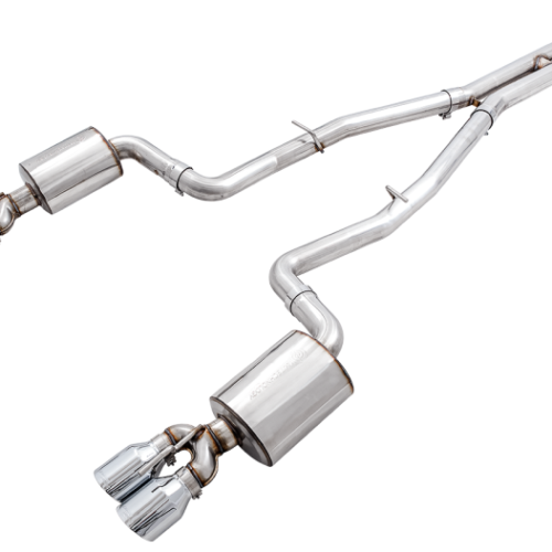 AWE Tuning Touring Edition Exhaust - Quad Silver Tips for 2015+ Dodge Challenger 6.4L/6.2L Non-Resonated - Image 5