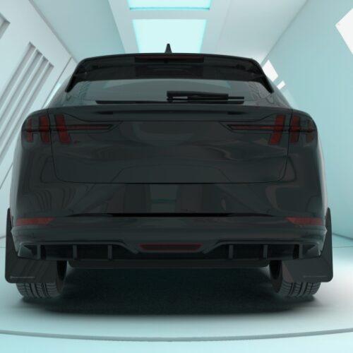 Rally Armor 21-26 Ford Mustang Mach-E/GT/Rally Black UR Mud Flap w/Metallic Black Logo - Image 7