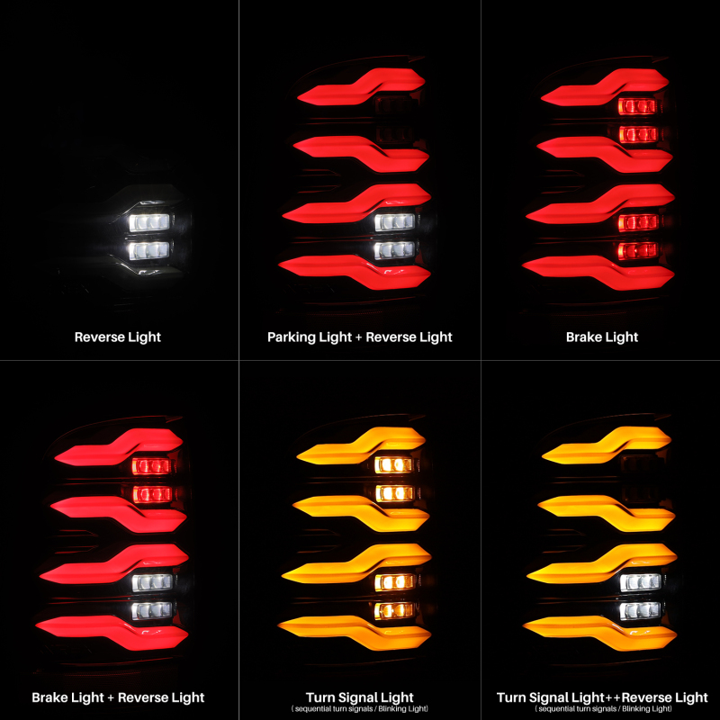 AlphaRex 09-18 Dodge Ram Luxx-Series LED Tail Lights Black w/ Activation Light & Sequential Signal - Image 2
