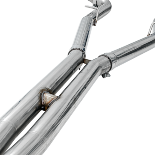 Alternative view of AWE Tuning Touring Edition Exhaust - Diamond Blk Tips for 2015+ Dodge Charger 6.4L/6.2L Non-Resonated
